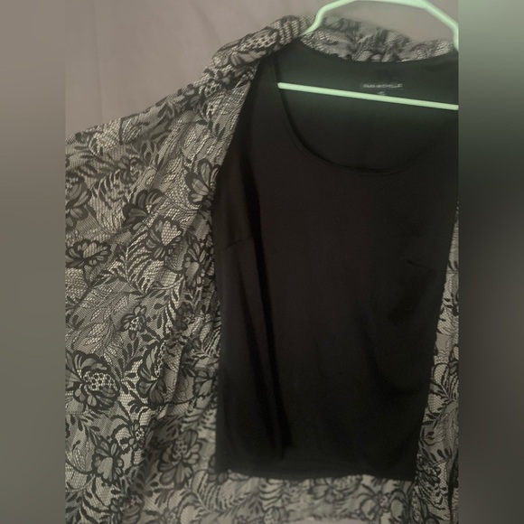 Sara Michelle Cardigan set sz 1x 3/4 sleeve sheer - Picture 4 of 6